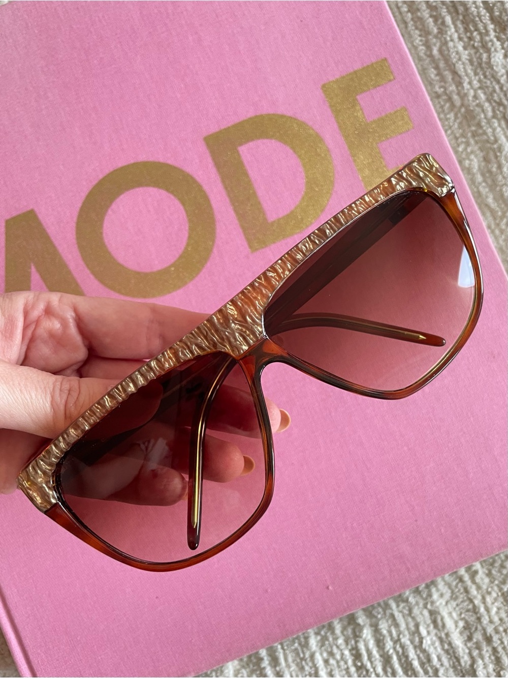 Laura Biagiotti 80s Oversized Tortoise Brown Designer Sunglasses Made Italy P7